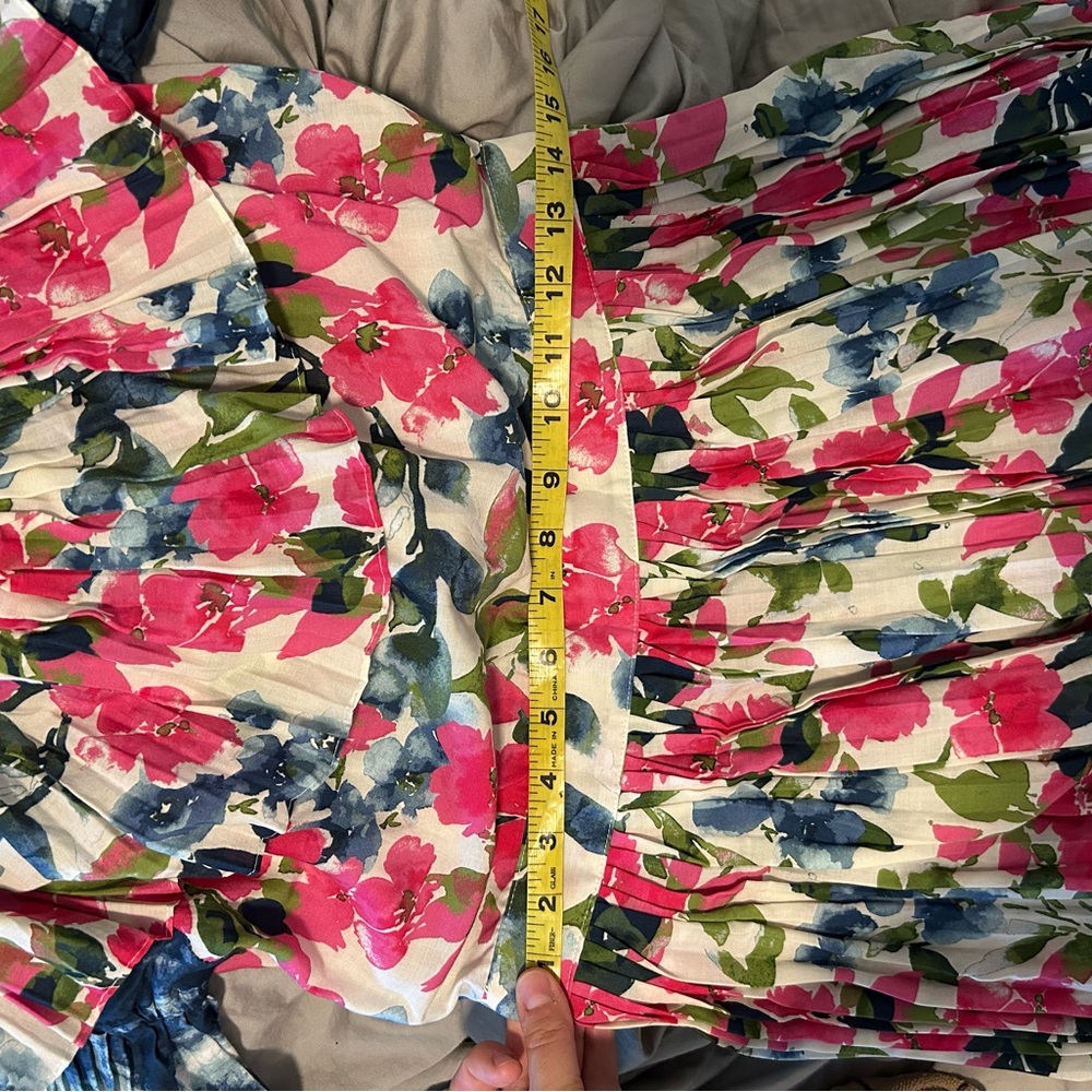 MISA Los Angeles Mirabelle M Pink Blue Dip-Dye Floral Off Shoulder Maxi Dress - Picture 6 of 7
